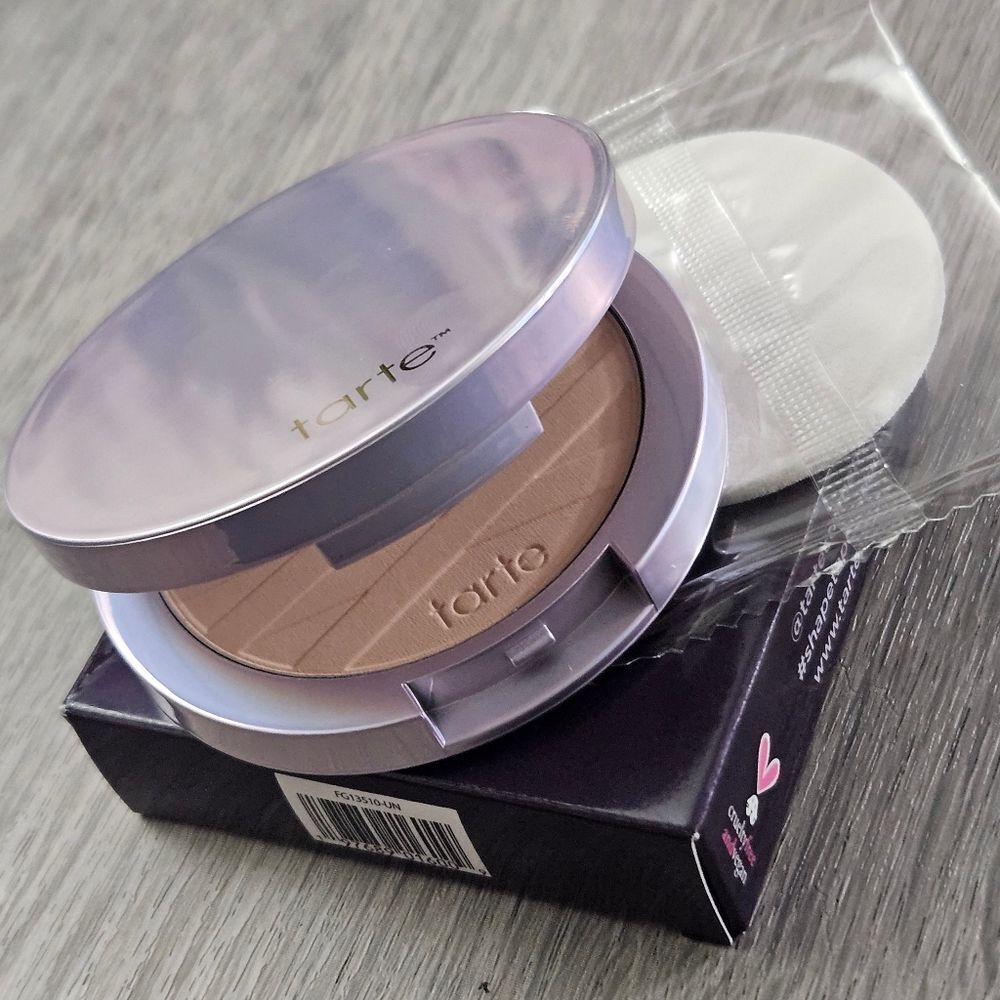TARTE FACE TAPE Pressed Powder In Fair Light Beige 16B 8.3g NEW IN BOX W PUFF - Picture 2 of 16